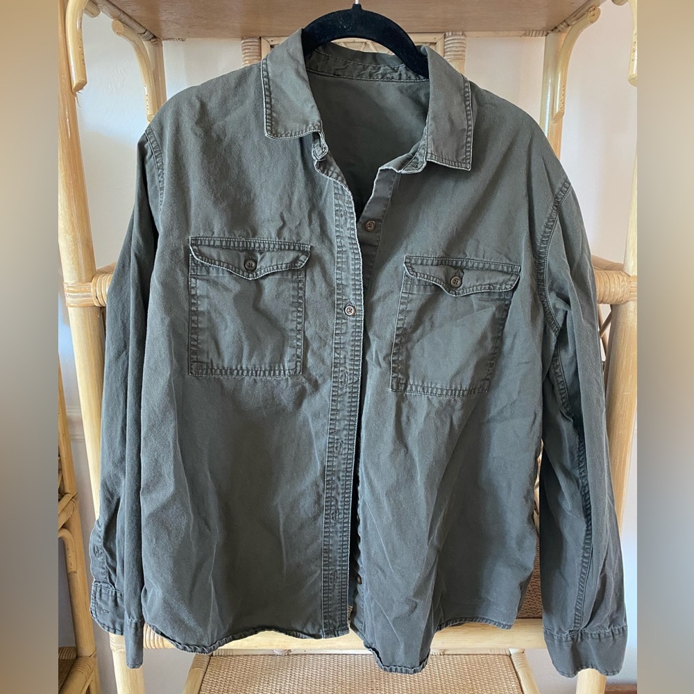 Olive Green Button Down